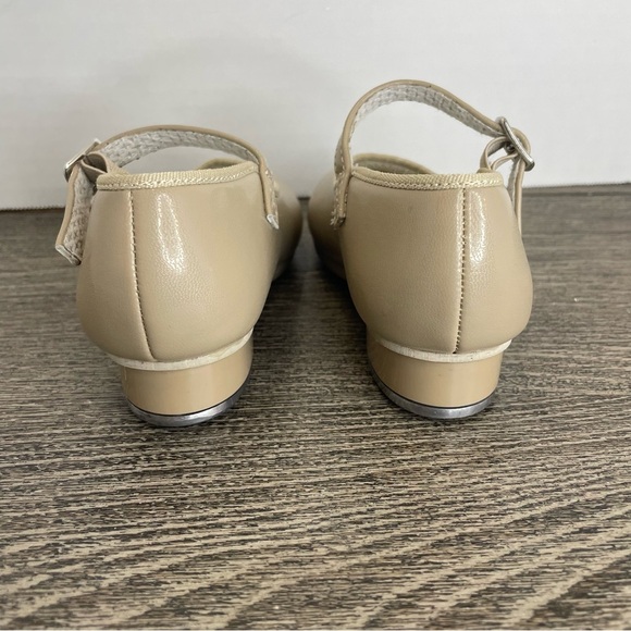 Revolution Dancewear Tan Tap Shoes. Size 11.5 girls. Pre-owned. - Picture 3 of 10